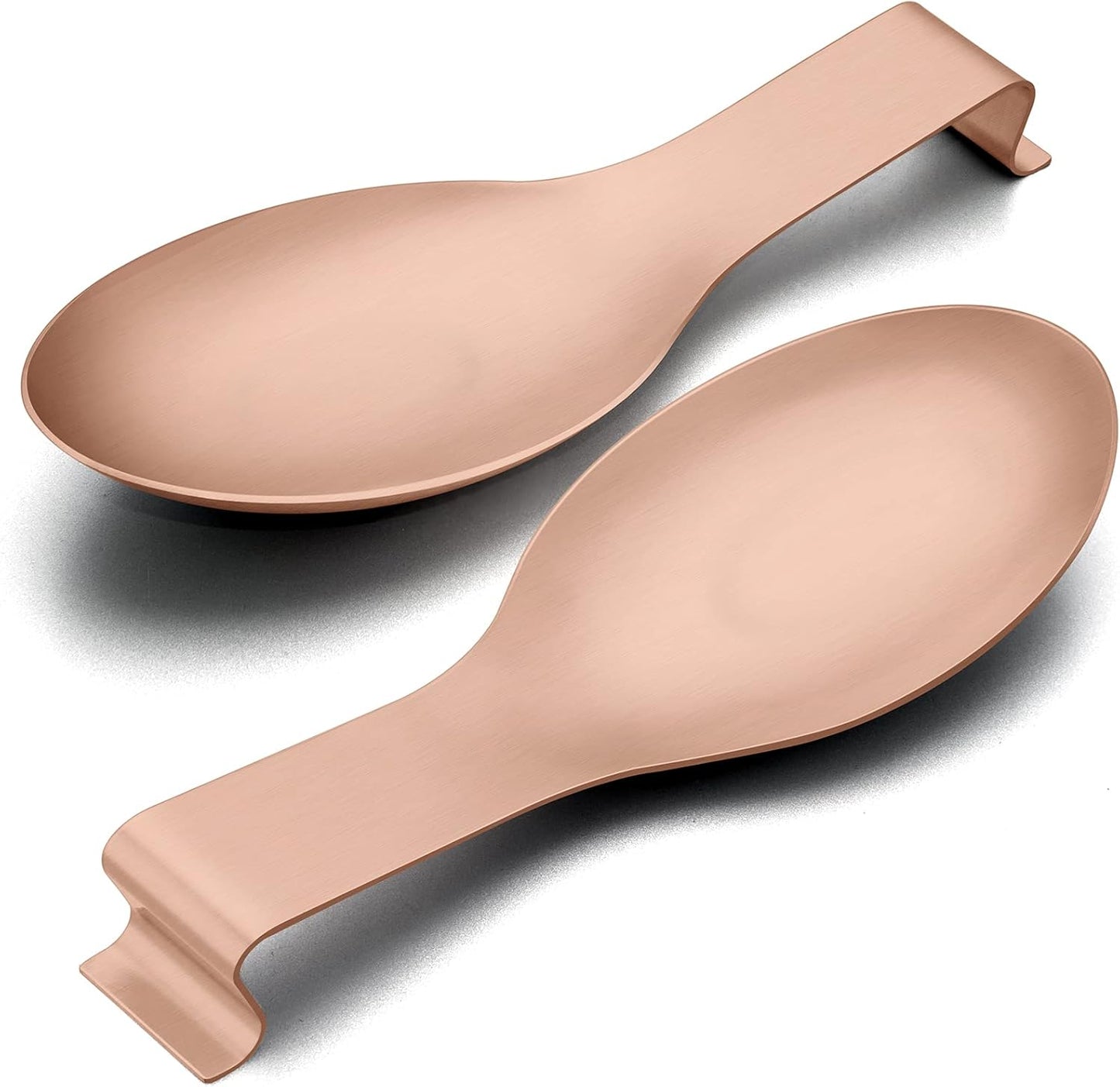 Spoon Rest Set of 2, Stainless Steel Spoon Ladle Holder Spatula Rest for Kitchen Stove Top, Large Size & Dishwasher Safe