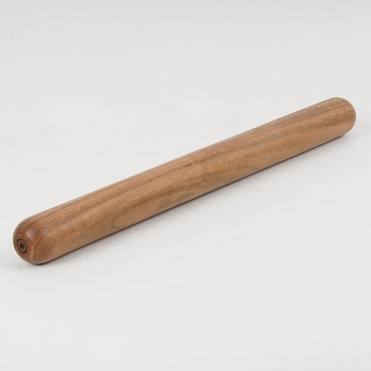French-Style Rolling Pin, Premium Hardwood with Natural Wood Grain, 18 Inch Tapered Design for Pastry and Pizza, Non-Stick Surface, Solid One-Piece Construction, Brown