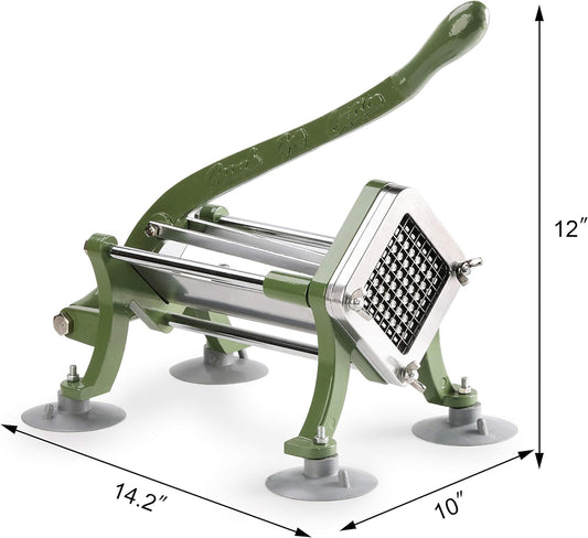 42306 French Fry Cutter, 3/8", Green | Commercial Grade, Suction Feet