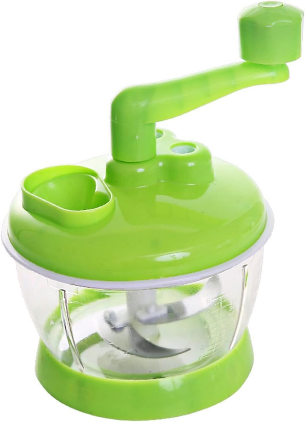 Manual Vegetable Grinder Manual Food Chopper PP Stainless Steel Food Grade Portable Food Vegetable Grinder Hand Crank Vegetable Chopper for Kitchen Restaurant(Green)
