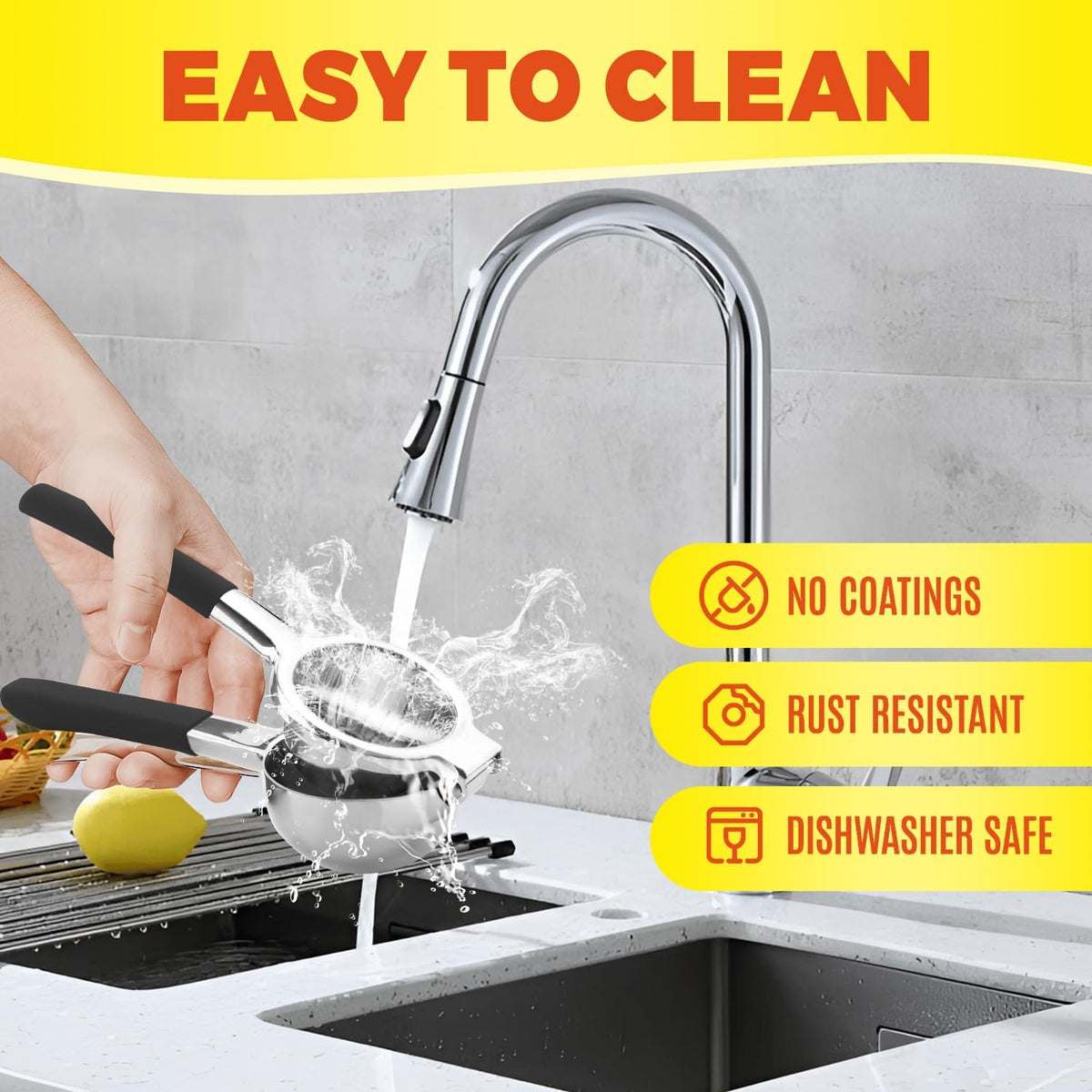 Lemon Squeezer, Large Heavy Duty Handhelp Juicer for Lemon