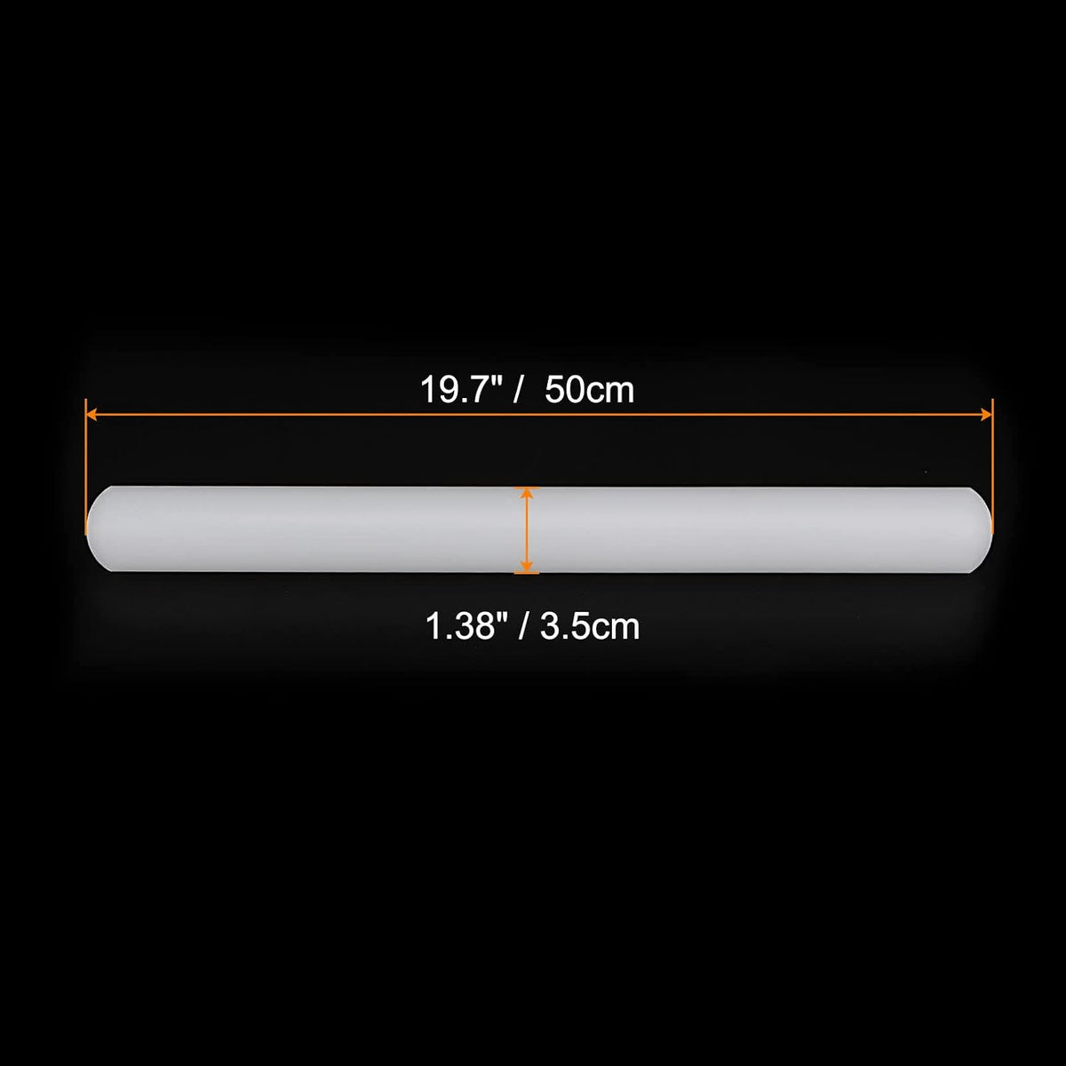 13 Inch x 0.98 Inch PP Plastic Non-Stick Fondant Rolling Pin - Dough Roller for Cookie, Pastry, Pizza, Clay - Kitchen Decorating Tools