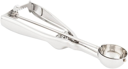 Met Lux 0.5 Ounce Gelato Scoop, 1 Ambidextrous Ice Cream Scoop - Built-In Blade, Dishwashable, Stainless Steel Cookie Dough Scoop, Comfortable Grip, For All Ingredients