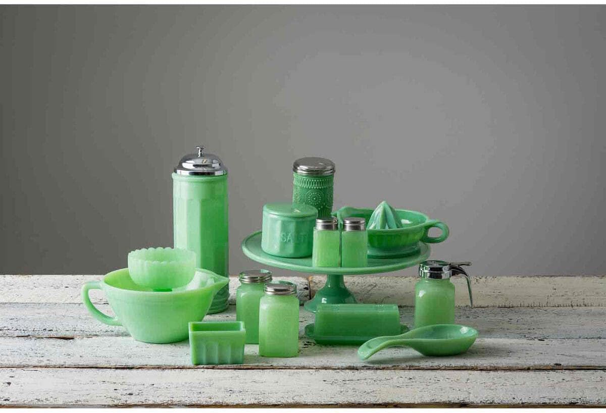 Glass Spoon Rest, 8 x 3.5 x 1.25, Green
