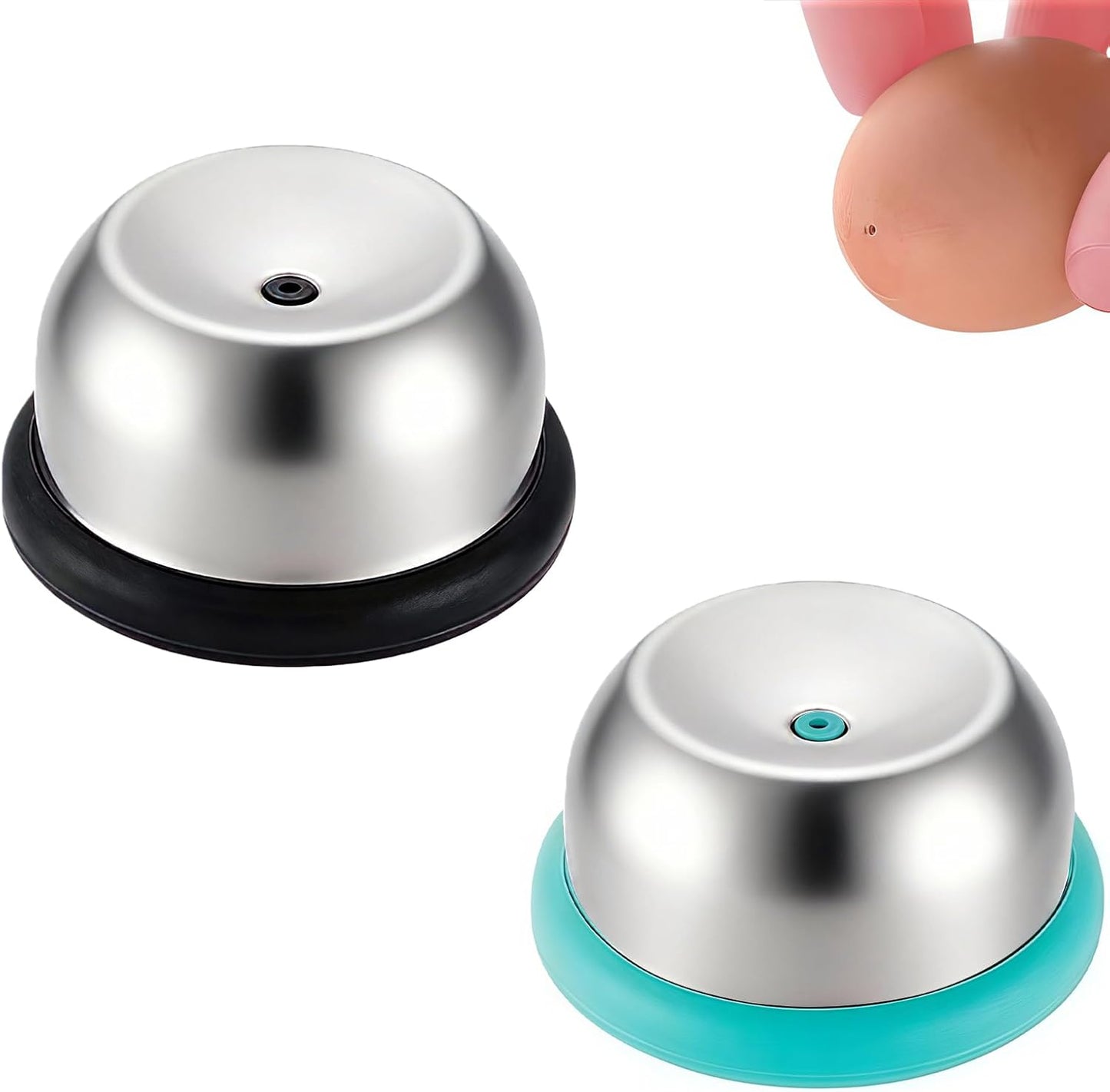 Egg Piercer for Raw Eggs, Stainless Steel Needle Egg Punch Tool with Black Anti-Slip Base to Get Good Hard Boiled Eggs for Home and Commercial Kitchen Use