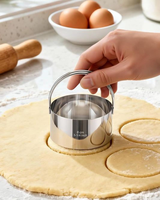 Biscuit Cutter Set with Handle, 5pcs Cookie Cutters