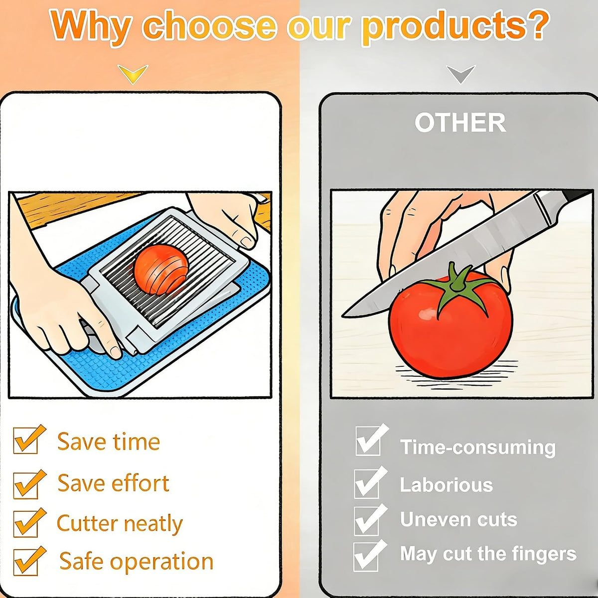 Tomato Slicer, Tomato Cutter Vegetable Slicer