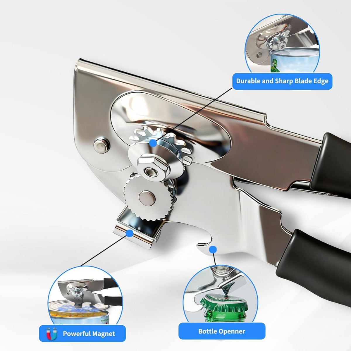 Manual Can Opener for Seniors, Arthritis and Weak Hands