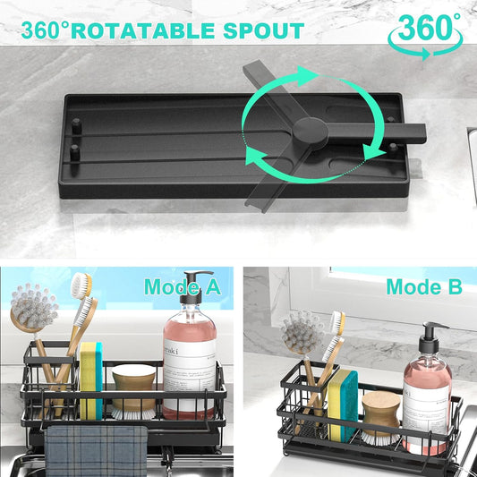 Sponge Holder for Kitchen Sink - Kitchen Accessories | Countertop Rustproof Stainless Steel, Sink Caddy