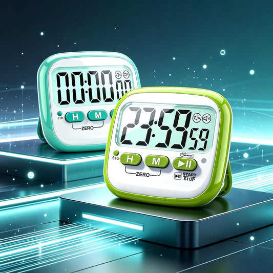 2 Pack Classroom Timers for Kids Teachers, Magnetic Countdown Digital Kitchen Timer for Cooking, Study, Exercise, Games, Time Mangement - Loud/Silent Mode - Battery Included