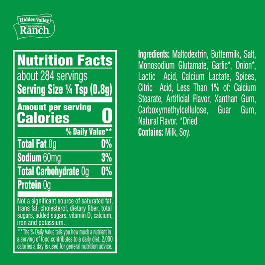 Original Ranch Seasoning, Dressing and Dip Mix, 8 Ounces (Package May Vary)