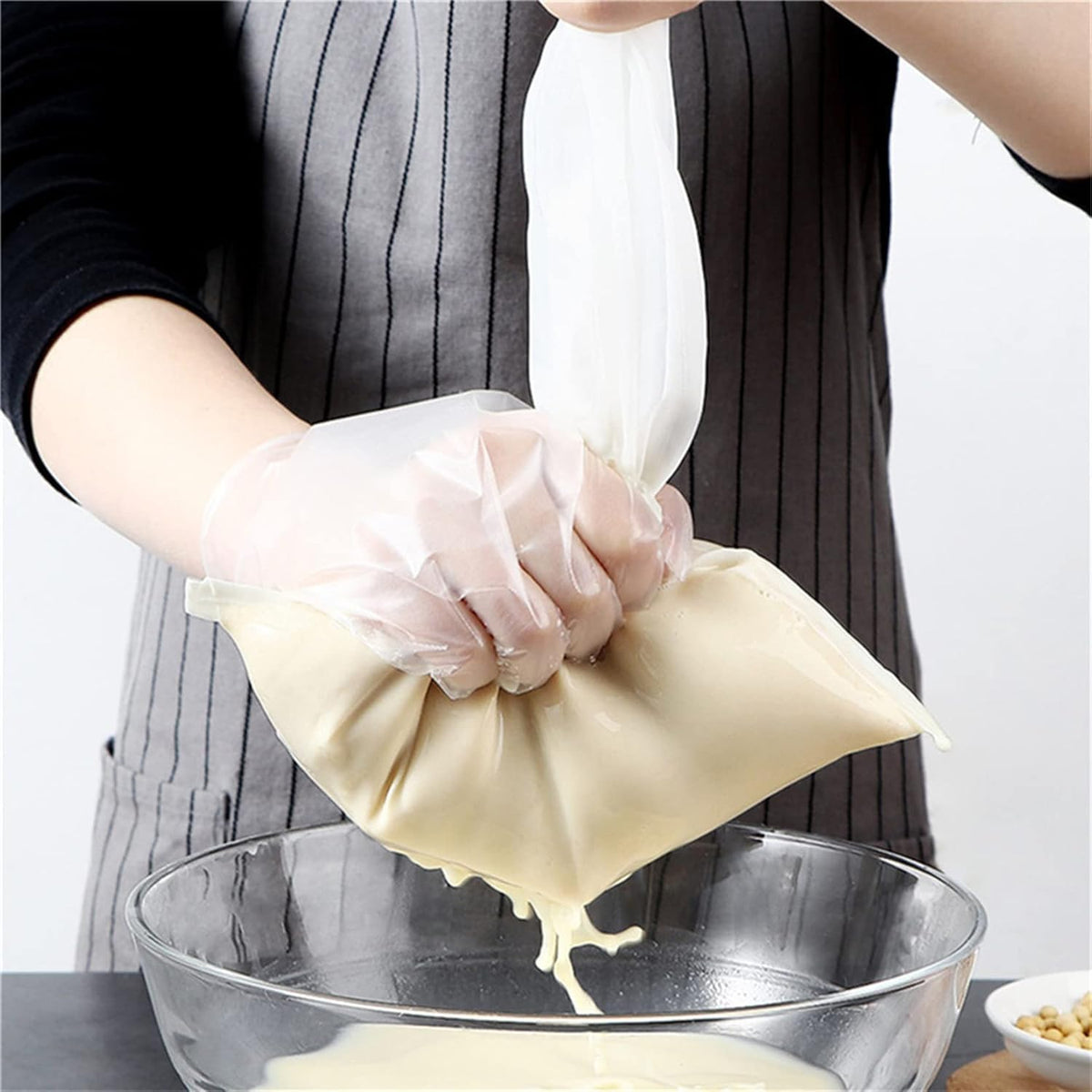 1Pc Nut Milk Cheese Bag Reusable Fine Mesh Cheesecloth Bags For Straining Almond Soy Milk Strainer For Cold Brew Coffee Tea Beer Juice Fine Filter Nylon Mesh Cheese Cloth, Colanders and Food Strainers