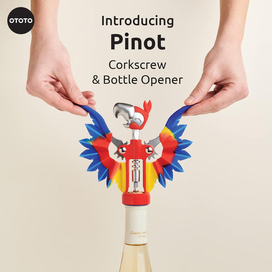 Pinot Wine Bottle Opener - Parrot Wing Corkscrews for Gifts, Bottles Manual, Cool Gadgets with Wings, Bar accessories, Corkscrew