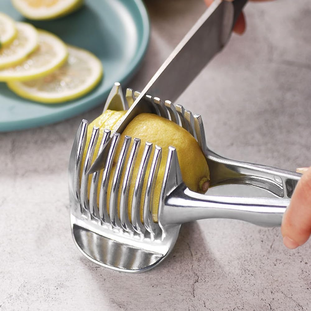 Stainless Steel Multipurpose Handheld Round Fruit Tongs for Onions, Avocados, Eggs and Other Vegetables