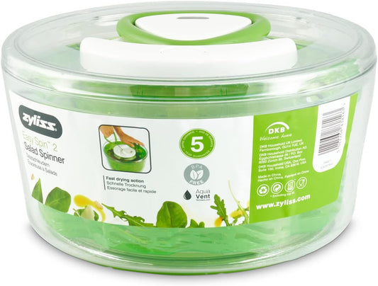 E940011 Easy Spin 2 Salad Spinner-Small Green, Plastic