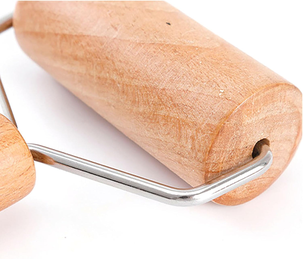 Roller Rolling Pin, 4 Inch Wood Rolling Pin for Kneading the Dough of Baking Bread, Pizza, Cookie, Noodles (M)
