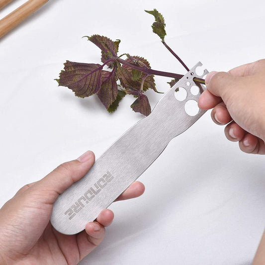 Kale Stripper Tool – Stainless Steel Herb Stripper Tool with Handle for Stem & Leaf Removal