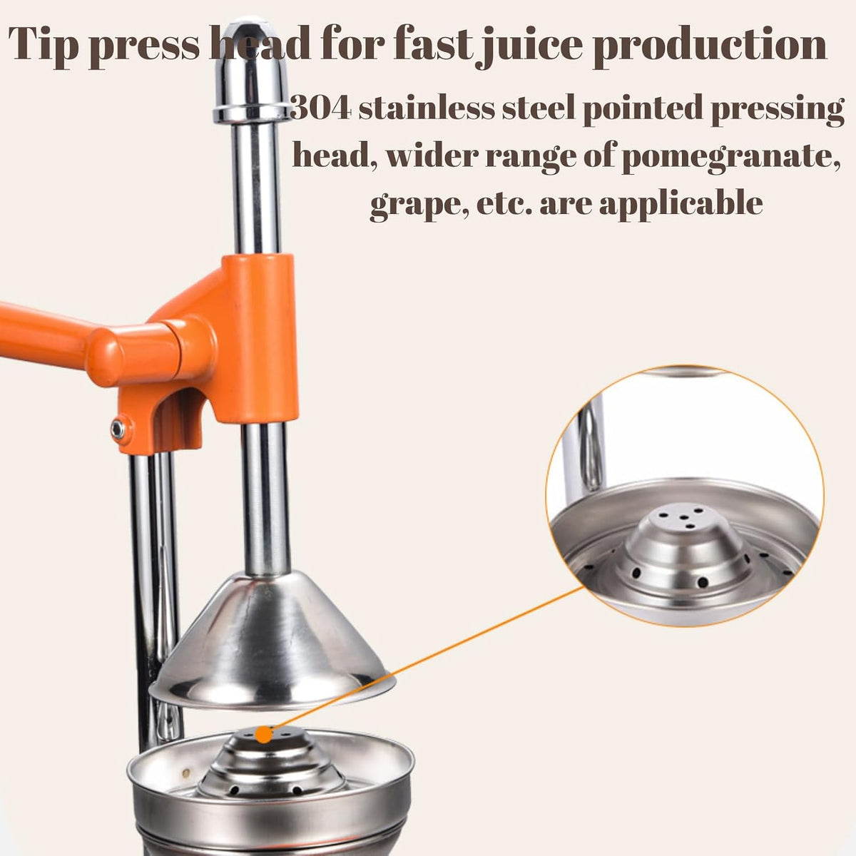 Manual Orange Juicer, Hand Press Citrus Juicer Lemon Squeezer with Cup Countertop Squeezer for Fresh Orange Juice, Easy to Clean