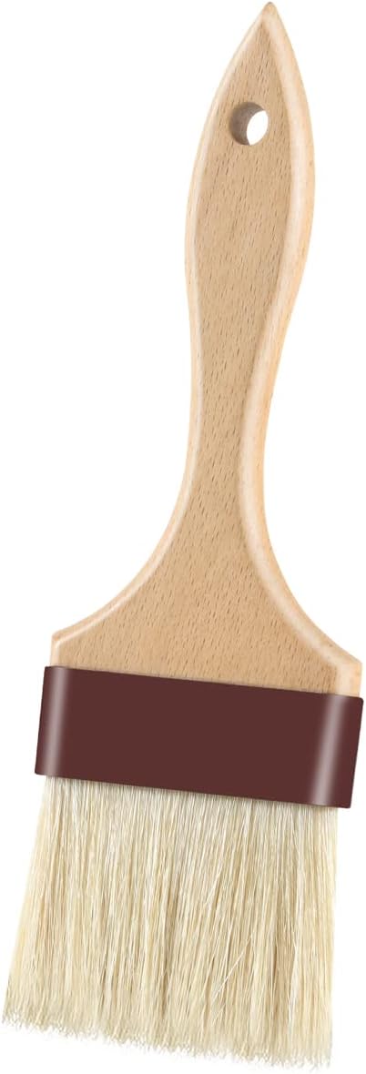 Pastry Brushes for Baking Basting Brush with Boar Bristles and Beech Hardwood Handles Culinary Oil Brush for Barbecue Butter Grill BBQ Sauce Baster Marinade Kitchen Food Cooking Brushes (1 inch)
