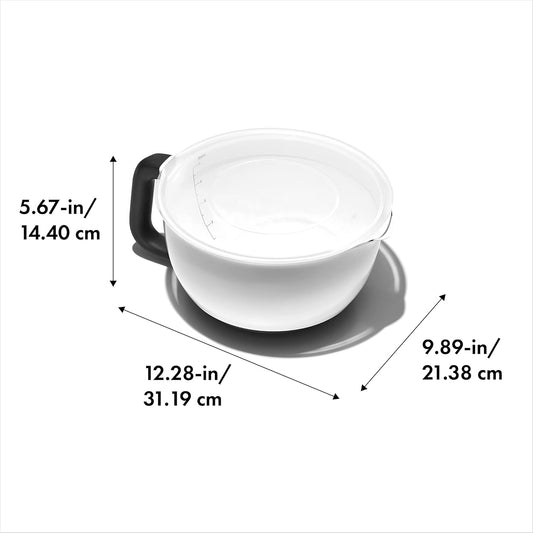 Good Grips 4Qt Batter Mixing Bow with Lid, White