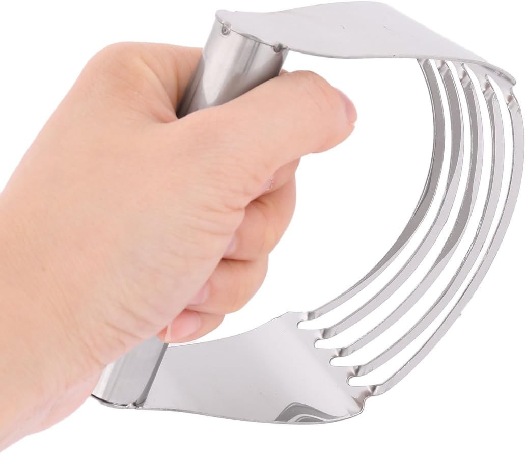 Stainless Steel Kitchen Accessory Baking Tool Flour Pastry Blender Silver Tone
