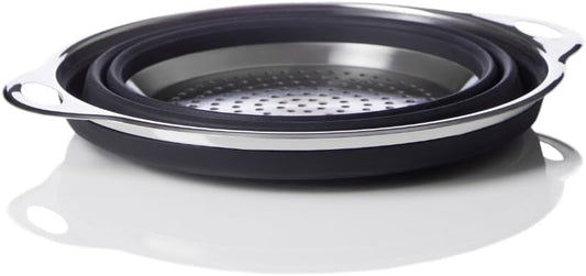 Silicone & Stainless Steel Collapsible Colander – 9.5" Diameter