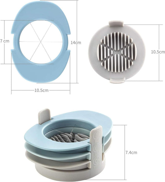 Strawberry Slicer/Cutter With Stainless Steel Cutting Wires for Hard Boiled Egg Slicer Multicolour
