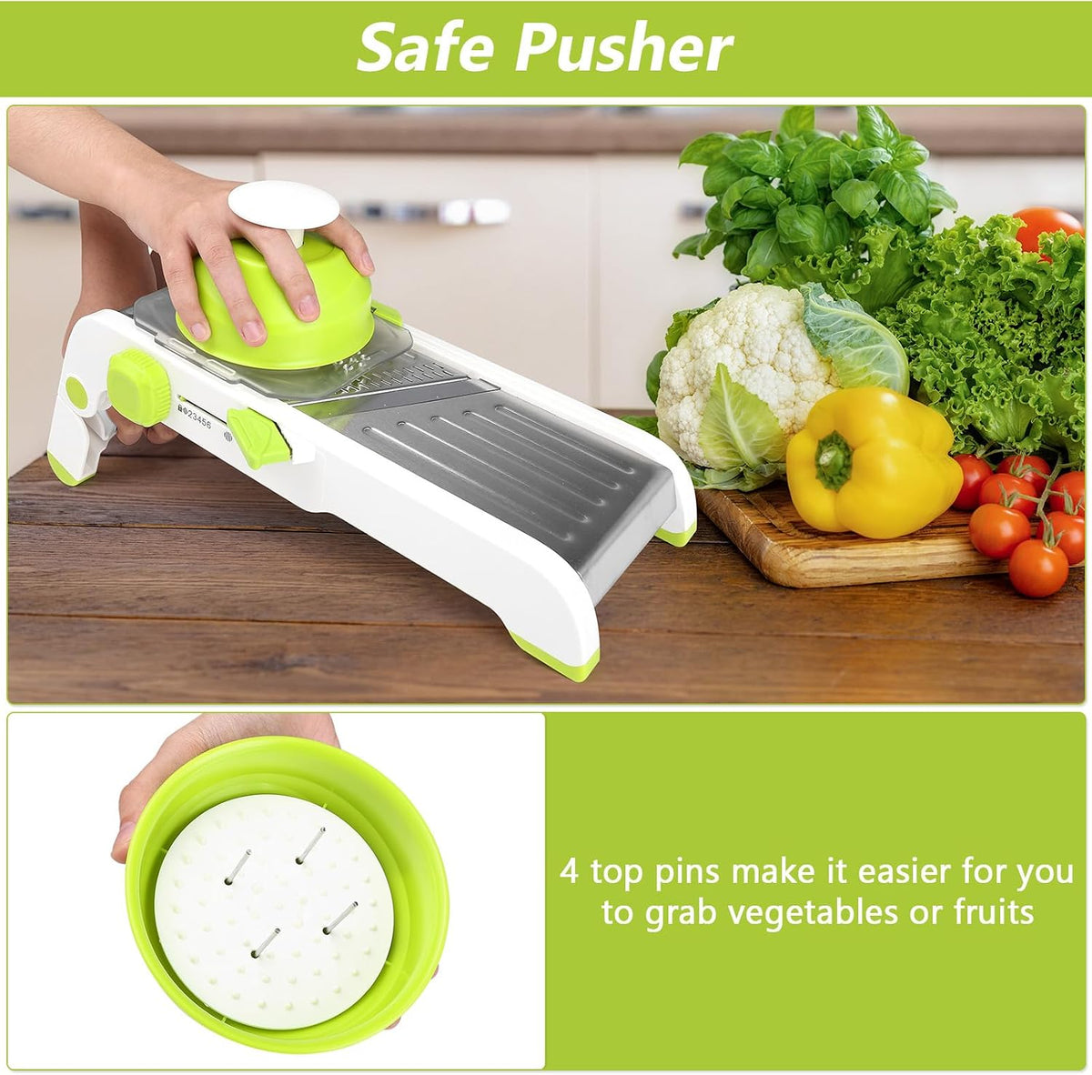 Mandoline Slicer for Kitchen, Adjustable Vegetable Potato Slicer