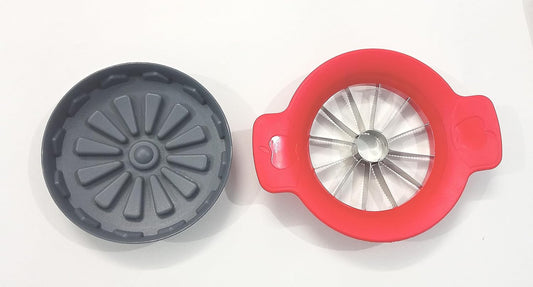 Apple and Pear Slicer12 Slices Thin Apple Slicer and Corer Attached Safety Cover Protect Fingers While in-Use and Blades While in Storage Pack of 1.Multi Color