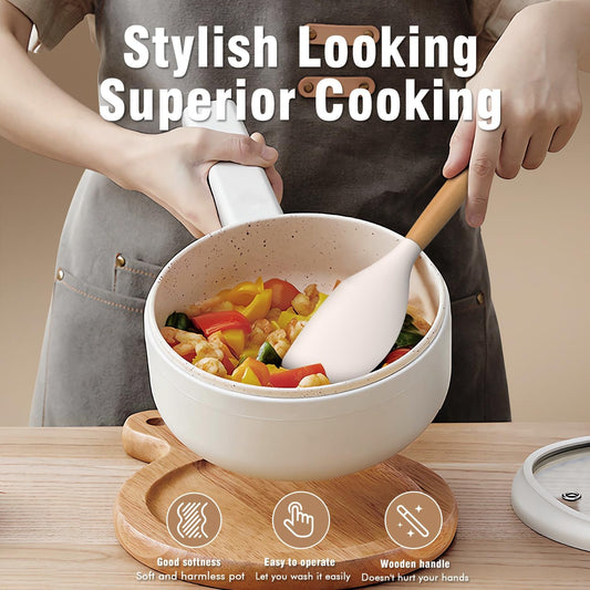 Silicone Cooking Utensils Set, Silicone Utensils for Cooking, 446° Heat Resistant Kitchen Utensil Silicone Spatula Sets, Kitchen Gadgets for Non-Stick Cookware BPA FREE (Cream White)