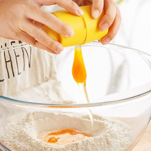 2Pcs Egg Shell Opener, 2025 New Egg Cracker Tool for Raw Eggs, Hard Boiled Egg Peeler Egg Cube Egg Separator Handheld, Stainless Steel Eggshell Breaker Egg Shell Cutter Kitchen Gadgets(Orange+Yellow)