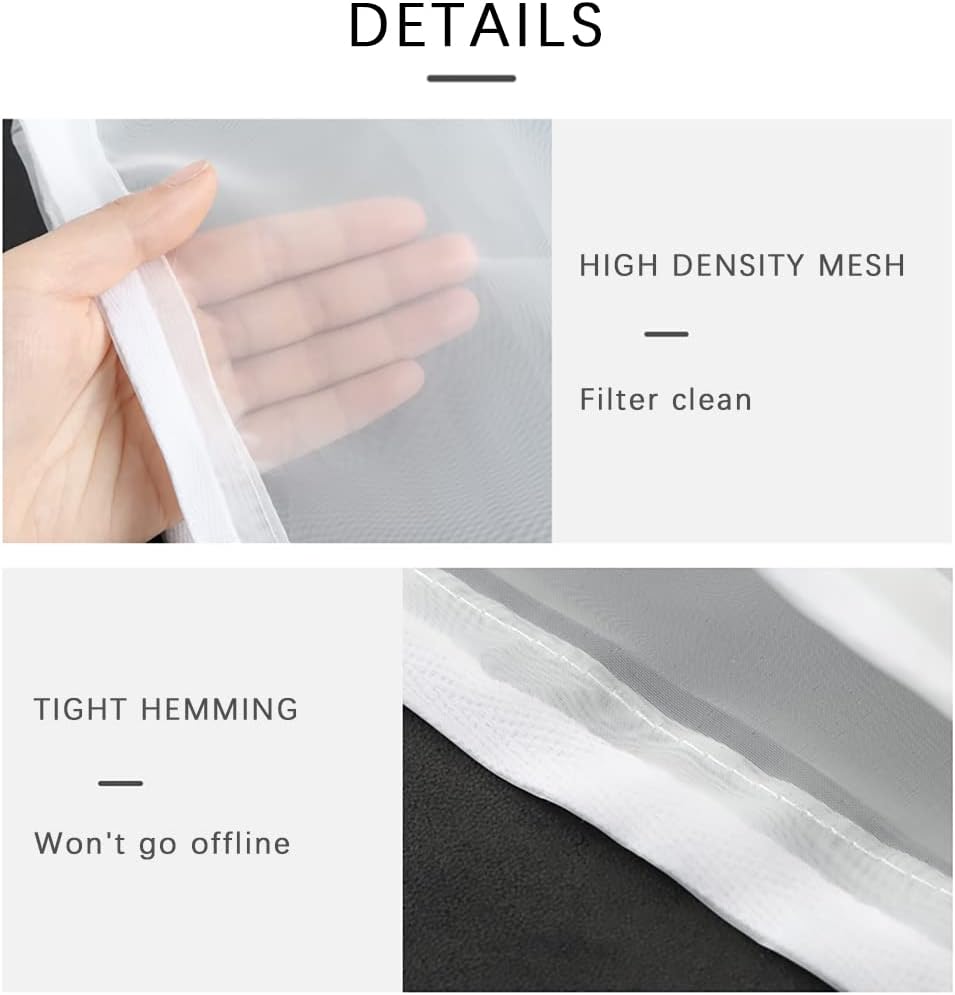 4PCS Large Size Fine Mesh Nylon Strainer For Kitchen,CheeseCloth For Straining With Handle Strainers ,Extra Fine Mesh Strainer Cheese Cloths Bulk Sieve For Cooking Kitchen Tools For Straining