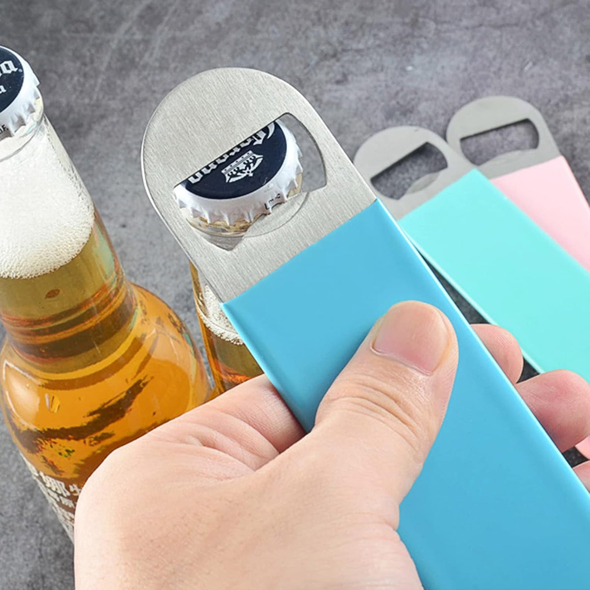 3 Pack Heavy Duty Stainless Steel Flat Bottle Opener, Solid and Beer Openers, 7 inches
