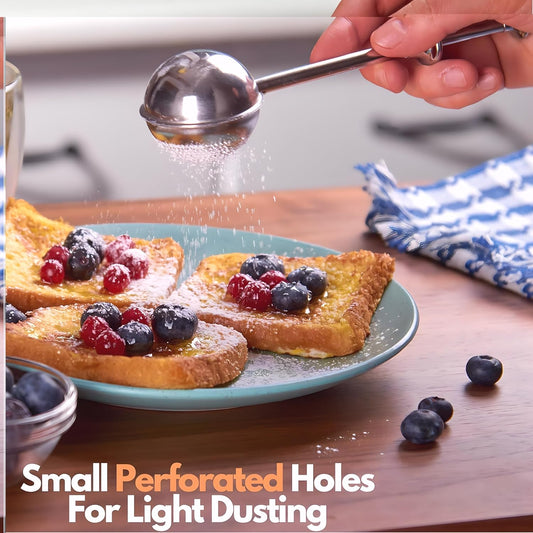 The Danish Dough Whisk & Scoop & Dust Flour Sifter Duster Set (2pcs)