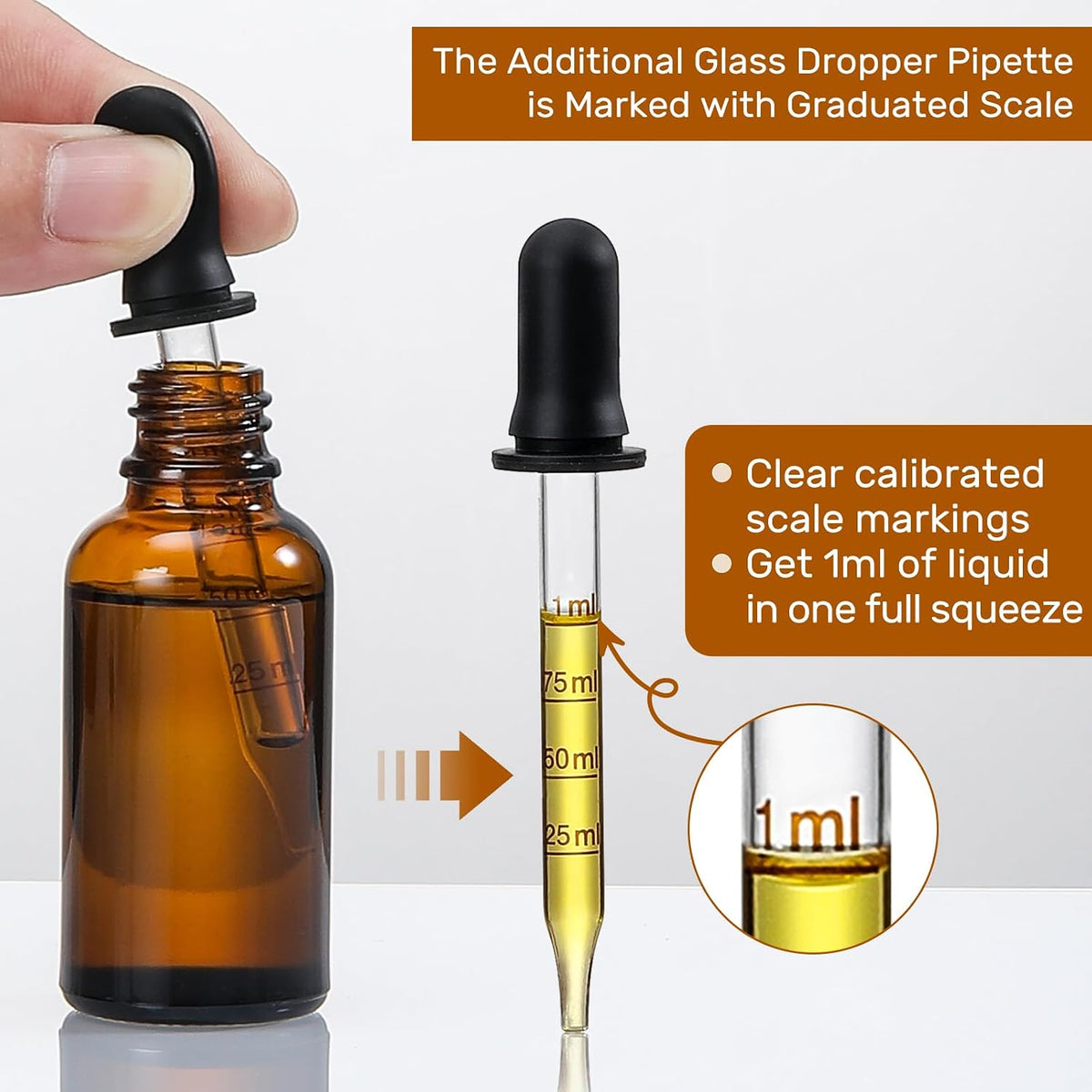 4 Pack, 1 oz Thick Dark Amber Glass Dropper Bottles with 1 Funnels & 4 Labels - 30ml Tincture Bottles with Eye Dropper - Leakproof Essential Oils Bottle - Storage and Travel for Beauty or Health