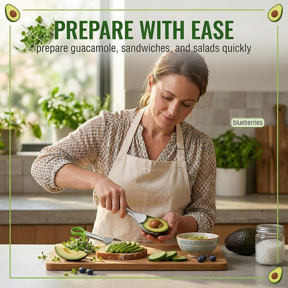 Avocado Cutter Tool 2 in 1 Pitter Slicer