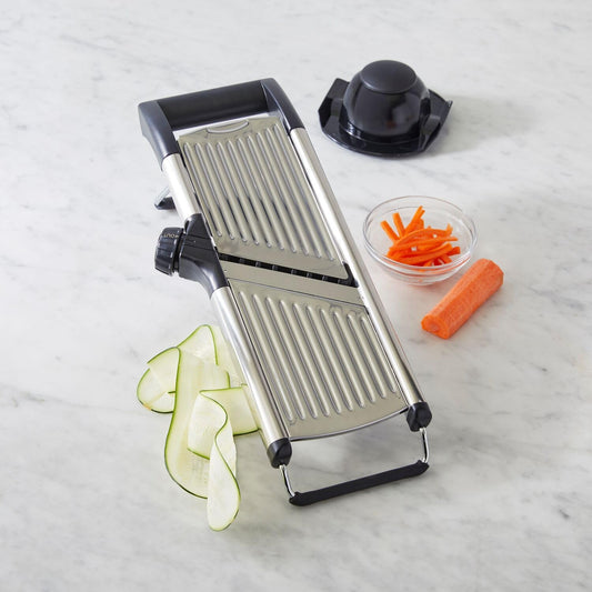 Mandoline Slicer – Adjustable Kitchen Slicing Tool with Built-In Slice & Julienne Settings, No Blade Changes Required, Multiple Thickness Options, Saves Prep Time