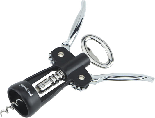 Gourmet Deluxe Winged Corkscrew, Stainless Steel Worm, Universal Fit For All Cork Sizes