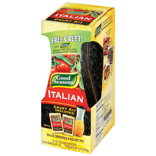 Salad Dressing and Recipe Mix With Cruet, Italian, 2 Count (Pack of 1)