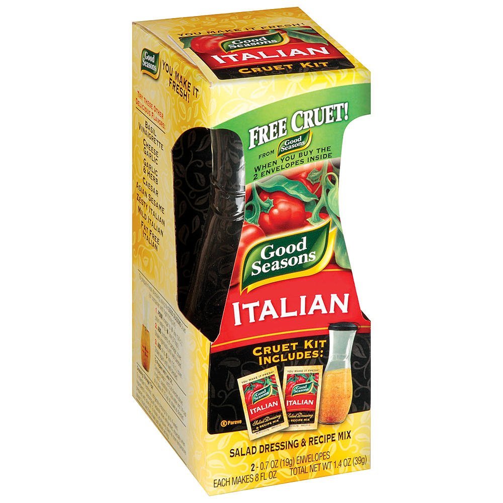 Salad Dressing and Recipe Mix With Cruet, Italian, 2 Count (Pack of 1)