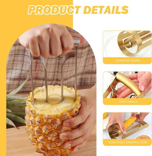 Pineapple Cutter Slicer Stainless Steel Pineapple Corer Fruit Core Remover for Kitchen Fruit Rings 10cm| peeler