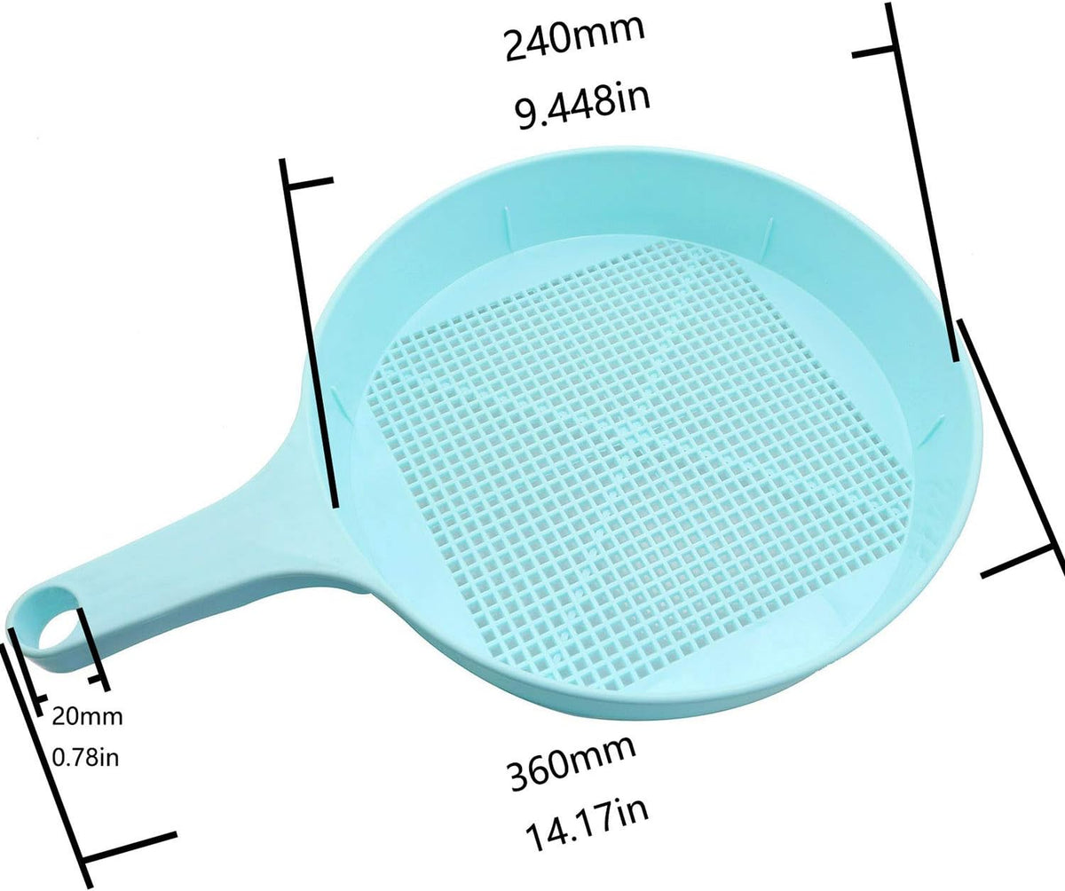 1/8 Inch 3mm Plastic Garden Riddle Sieve Mesh Sand Sieves Gardening Tool Soil Sieve Flower Nursery, Blue