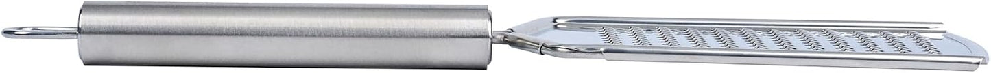 Stainless Steel Fine Cheese Grater - German Standard Lemon Zester with Ergonomic Handle, Sharp Blades, Dishwasher Safe - Handheld Kitchen Grater for Parmesan, Garlic, Ginger