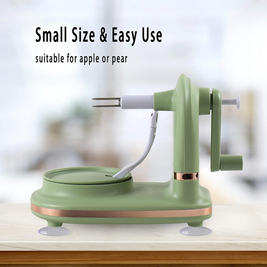 Apple Peeler with 2 Blades Replacements, Apple Peeler Slicer & Corer for Home Kitchen Quick Applesauce Pie Making
