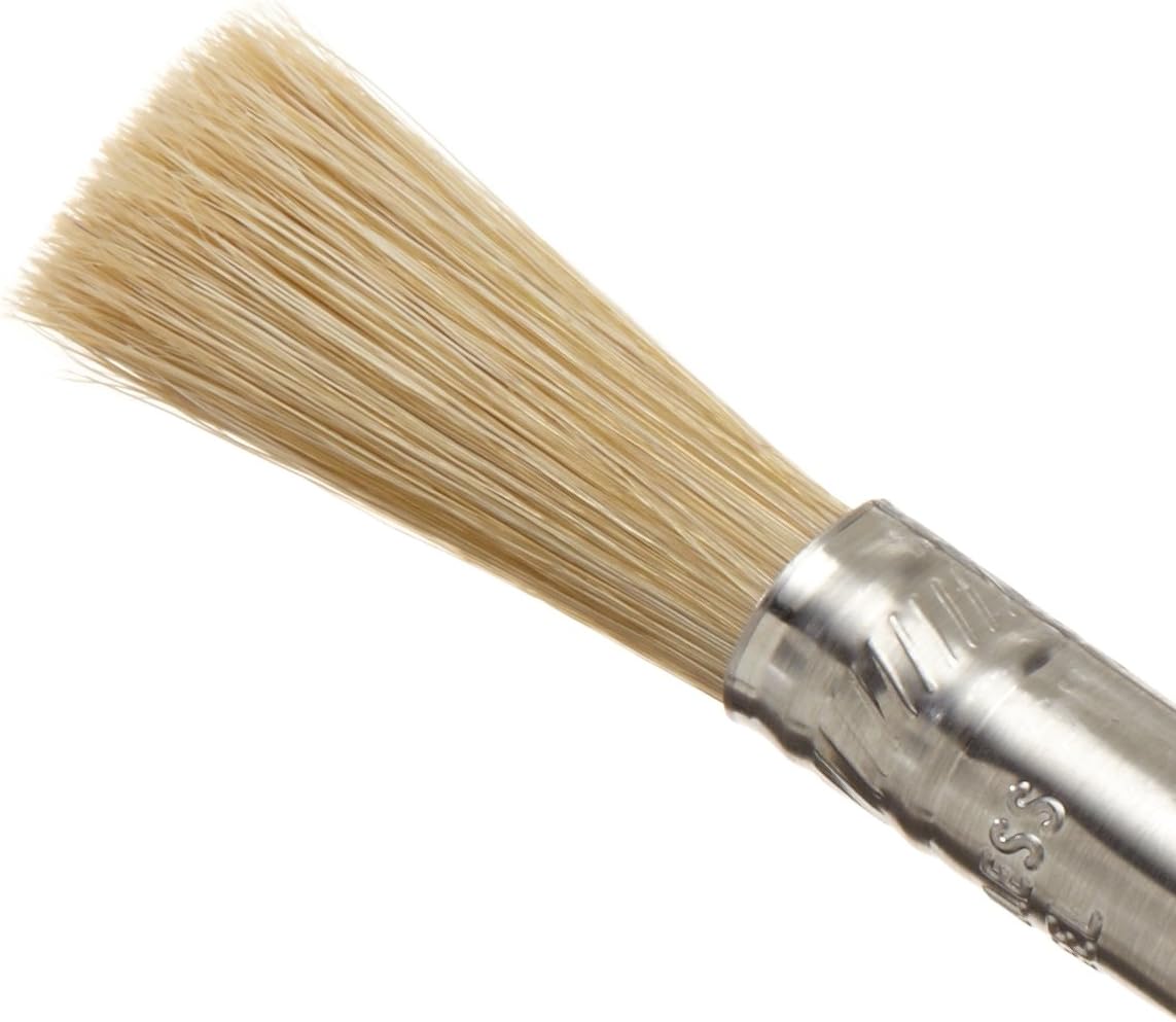 Pastry Brush, 1.5-Inch Wide Head with Natural White Boar Bristles, Stainless Steel Ferrule & Wood Handle