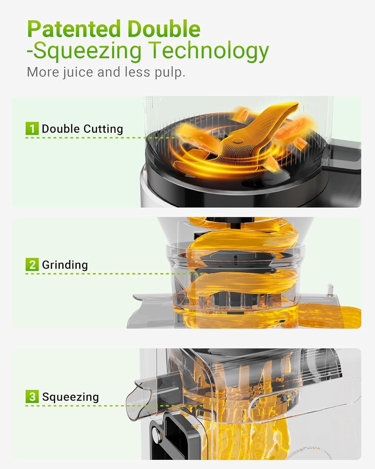 TUUMIIST 3-in-1 Juicer Machines, Makes Juice & Sorbet & Nut Milk