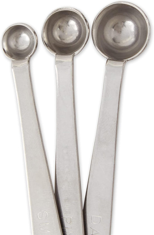 Endurance Kitchen Collection Measuring Tools, Dishwasher Safe, Smidgen, 3 Piece, Stainless Steel