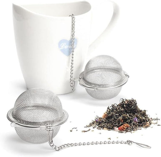 Stainless Steel Mesh Tea Ball, Extra Fine Mesh Tea Infuser for Loose Leaf Tea, Tea Strainers Tea Infuser Strainer Filters for Tea 3piece set