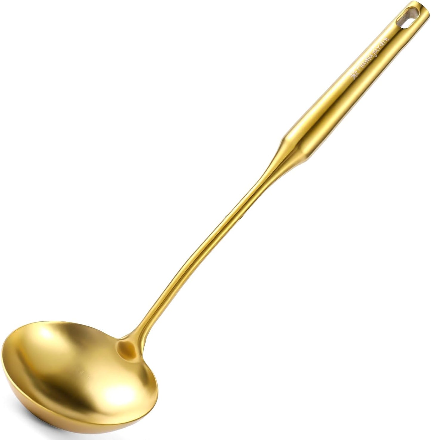 Stainless Steel Soup Ladle and Spaghetti Spoon Set - Large Ladle Spoon, Pasta Strainer, Durable Kitchen Cooking Utensils for Stirring, Serving Pasta, Soup & Sauce,Perfect Gifts