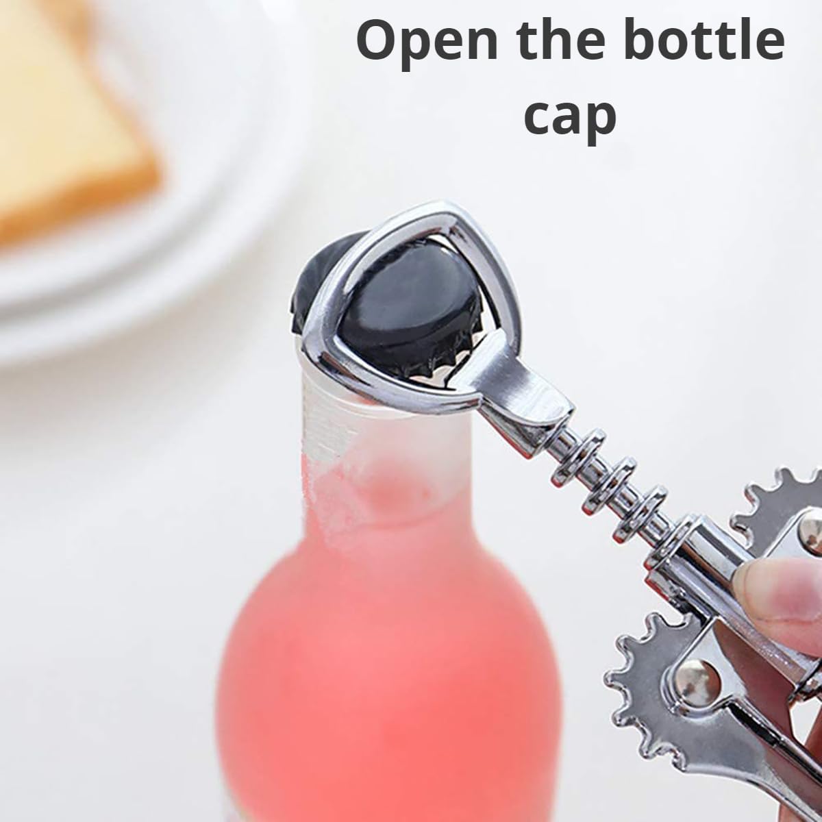 Wine Opener, Zinc Alloy Premium Wing Corkscrew Wine Bottle Opener with Wine Stopper, Multifunctional Wine Cork Opener Bottler Opener Remover for Home, Kitchen,Restaurant,Party and as Gift